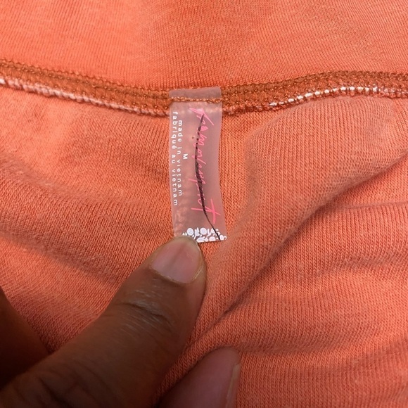 Shorts Free People New Fp Movement Orange Catching Rays Terry Shorts M - Picture 2 of 8